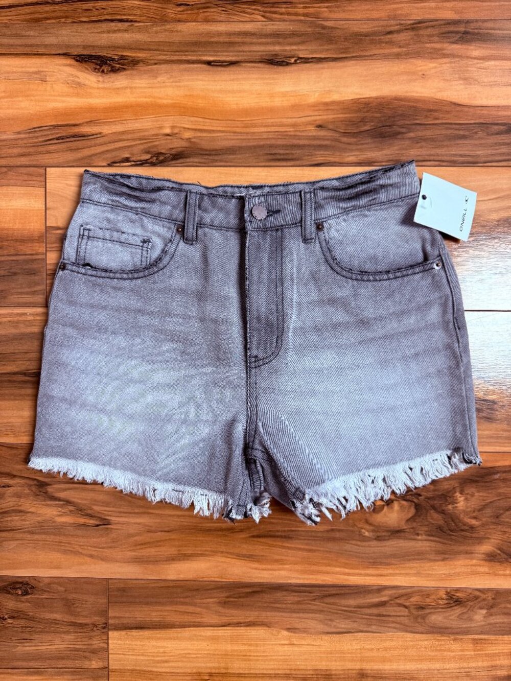 O'Neill Agusta Gray Denim Shorts Size 27 NWT